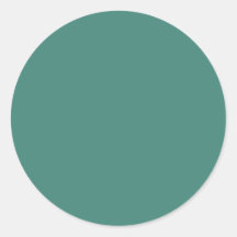 Hintergrund-Farbe - Jade Runder Sticker