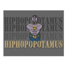 Hip-Hop-opotamus Postkarte
