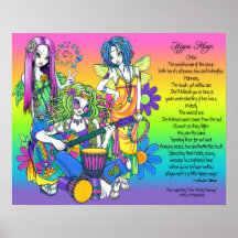 Hippie-magischer Regenbogen-musikalisches Fee-Gedi