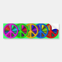 Hippie-Trippy Friedenszeichen Auto Aufkleber