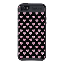 Hipster-Girly rosa Liebe-Herz-Muster