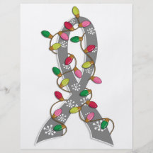 Hirntumor-Weihnachtslicht-Band Vollfarbige Flyer