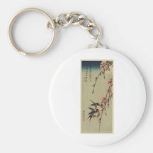 Hiroshige Schwalben und Pfirsich-Blüten Schlüsselband