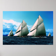 historisches Yachtrennen Posterdruck