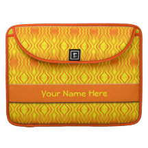 Hitzewellen-orange Gelb abstrakt Sleeve Für MacBooks