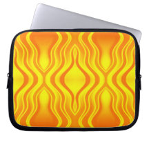 Hitzewellen-orange Gelb Laptop Schutzhülle