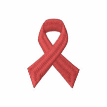 HIVAIDS Bewusstsein - ROTES BAND GESTICKT Besticktes Polo
