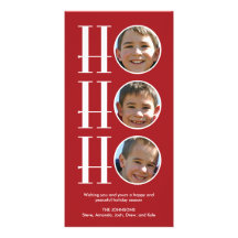 Ho Ho Ho - Weihnachts-/Feiertags-Foto-Karte Photo Grußkarte