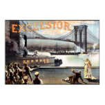 Hobelspäne-Plakat-Brooklyn-Brücke 1883 New York poster