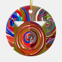 Hochenergie-Farbmanie-Kreise Weihnachtsbaum Ornament
