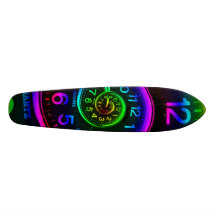 Höchste Zeit-NeonSkateboard durch lustiges Rastafa Individuelles Skateboard