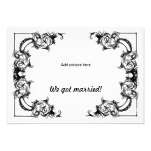Hochzeit annoucement - VINTAGES SCHWARZWEISS Einladungskarte