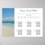 Hochzeit in Urlaubsorts-Sitzplatz-Tabellen-Plan Plakat
