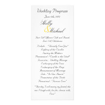 Hochzeit, Programm, Gold, schwarzes extravagantes, Bedruckte Werbekarte