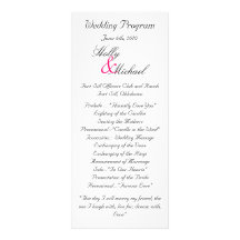 Hochzeit, Programm, Rosa, Schwarzes, extravagant,  Personalisierte Werbekarte