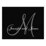 Hochzeit UAWG Karte mit Monogramm und Namen Personalisierte Einladungskarte