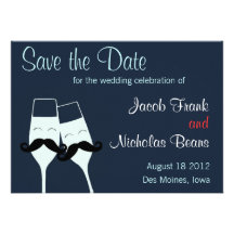 Hochzeits-Champagne-Toast Save the Date Personalisierte Einladung