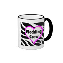 Hochzeits-Crew (Herzzebra-Druck) Tee Tasse