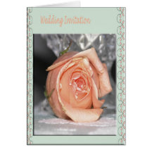 Hochzeits-Einladungs-Pfirsich-Rose Karten
