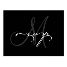 Hochzeits-Monogramm UAWG Postkarte