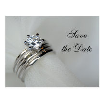 Hochzeits-Ring-Save the Date Mitteilungs-Postkarte