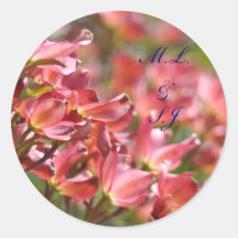 Hochzeits-Umschlag Aufkleber Einladungs-rosa Hartr