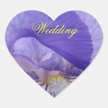 Hochzeitsaufkleber, die Siegel lila Iris Wedding s