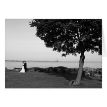 Hochzeitsfoto des Bäcker-B&W Grußkarten