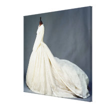 Hochzeitskleid von Katharine Worsley Galerie Falt Leinwand
