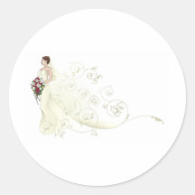 Hochzeitskleidermusterhintergrund der Braut schöne Sticker