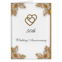 Hochzeitstag des weißes Gold50. Karte
