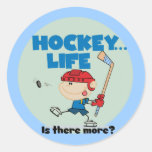 Hockey ist dort mehr T-Shirts und Geschenke Runde Sticker