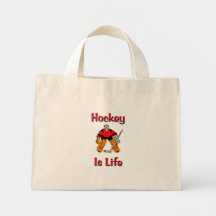 Hockey ist Leben Leinentaschen