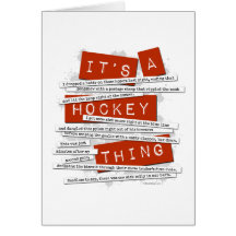 Hockey-Jargon Grußkarte