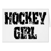 Hockey-Mädchen-Hockey-Mädchen Grußkarten