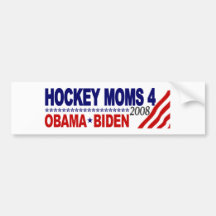Hockey-Mammen für Obama Biden Auto Sticker