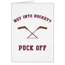 Hockey-Puck weg Grußkarte