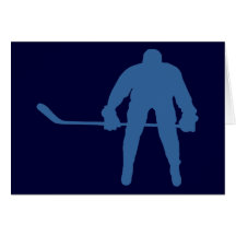 Hockey-Silhouette-Mitteilungskarten
