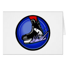 Hockey-Skate Grußkarte