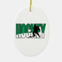 Hockeytextgrün Weihnachtsbaum Ornamente