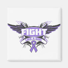 Hodgkins Lymphom-Kampf wie ein Mädchen Wings.png Kühlschrankmagnete