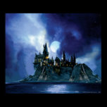 Hogwarts durch Mondschein poster