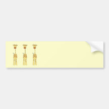 Hohe niedliche Giraffe. Cartoon-Tier Auto Sticker