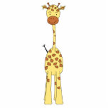 Hohe niedliche Giraffe. Cartoon-Tier Photoausschnitt