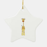 Hohe niedliche Giraffe. Cartoon-Tier Ornamente