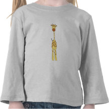 Hohe niedliche Giraffe. Cartoon-Tier Shirts