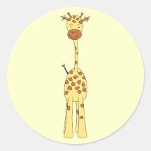 Hohe niedliche Giraffe. Cartoon-Tier Sticker