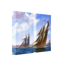 Hohe Segeln-Schiffs-Kunst eingewickelte Leinwand Leinwanddrucke