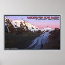 Hohe Tauern - Pasterze Gletscher-Tal an der Dämmer Posterdruck