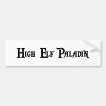 Hoher Elf-Paladin-Autoaufkleber